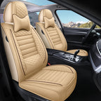 Luxurious PU leather  car seat cover, 3D wing & fixed lumbar support - Soft, comfortable and durable, suitable for most Car CM World
