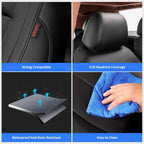 coverdream Accord Custom Fit Car Seat Covers Leather Full Set For Honda Accord Sedan 2008-2026 LX/EX/ EX-L/Sport/Sport Touring etc.Waterproof Leather Cushion Seat Protective Cover
