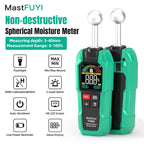 MASTFUYI Ball-shaped Non-destructive Moisture Meter, High Accuracy Digital Wood Water Leak Detector & Wall Humidity Tester CM World