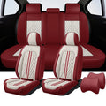 Universal fitting waterproof breathable soft Napa leather car seat cover set for cushion protection. Suitable for sedan and SUV Car Mobile World