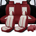Universal fitting waterproof breathable soft Napa leather car seat cover set for cushion protection. Suitable for sedan and SUV Car Mobile World