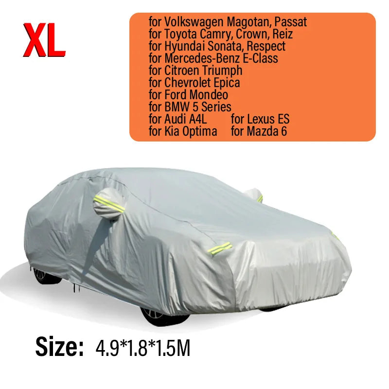 1pcs Car Cover Outdoor Protection Full Cover Anti-Deciduous Bird Droppings Sunshade Dustproof Protection Cover Auto Parts Car Mobile World