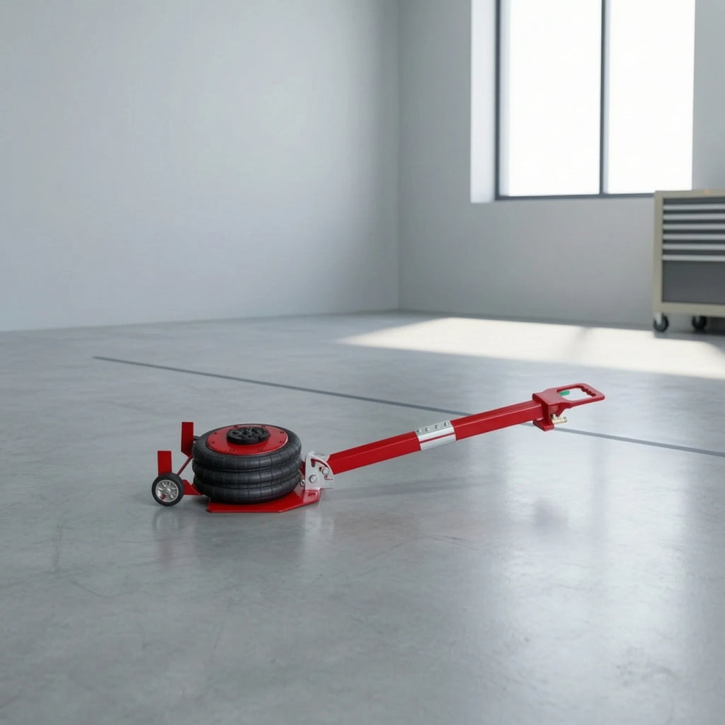 Pneumatic Hydraulic Jack Ergonomic Car Jack with Wheeled Base Stable Long-Lasting for Mechanics, Garages, Repair Shops