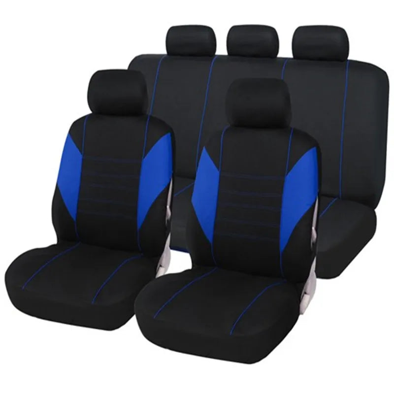 5 Seats Set Rear Front Car Seat Cover Universal Automobiles Seat Covers Protector Polyester Four Seasons