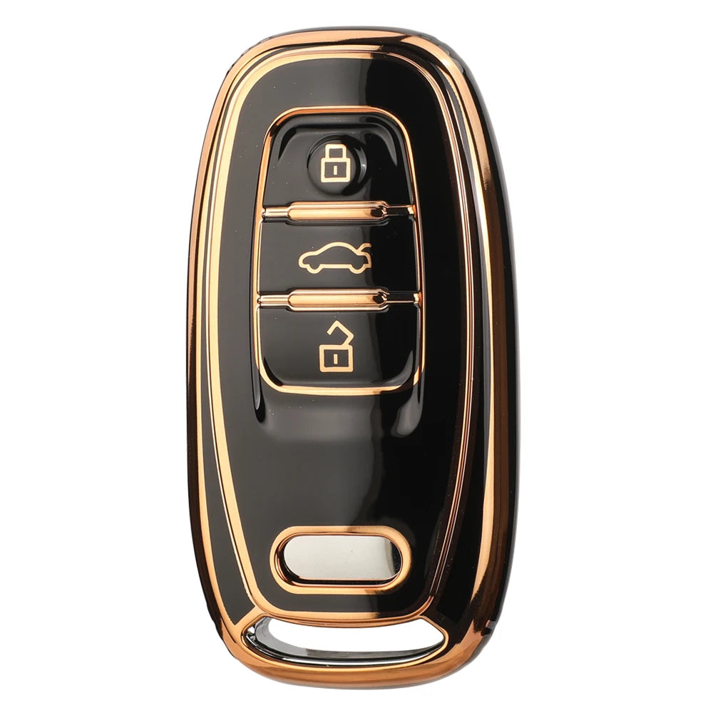 jingyuqin Remote Car Key TPU Cover Case Shell Holder Keychain For Audi A4 S4 B7 B8 A6 A5 A7 A8 Q5 S5 S6 Q3 Q7 Protector CM World