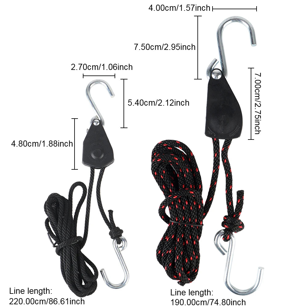 Automotive repair tools Hanging Rope Clip Heavy Duty Rope Hanger Ratchet Adjustable Car Tool Camping Tent Tool Dent repair tool CM World