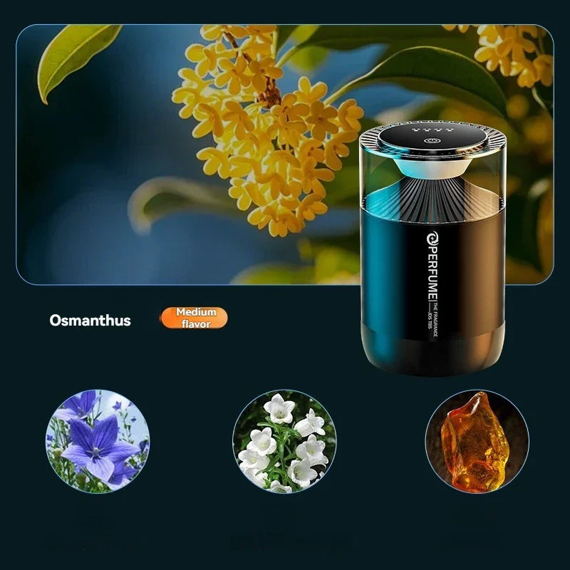 Smart Car Air Freshener Rechargeable Car Aroma Diffuser Cloud Mist with RGB Light for Automotive Interior CM World