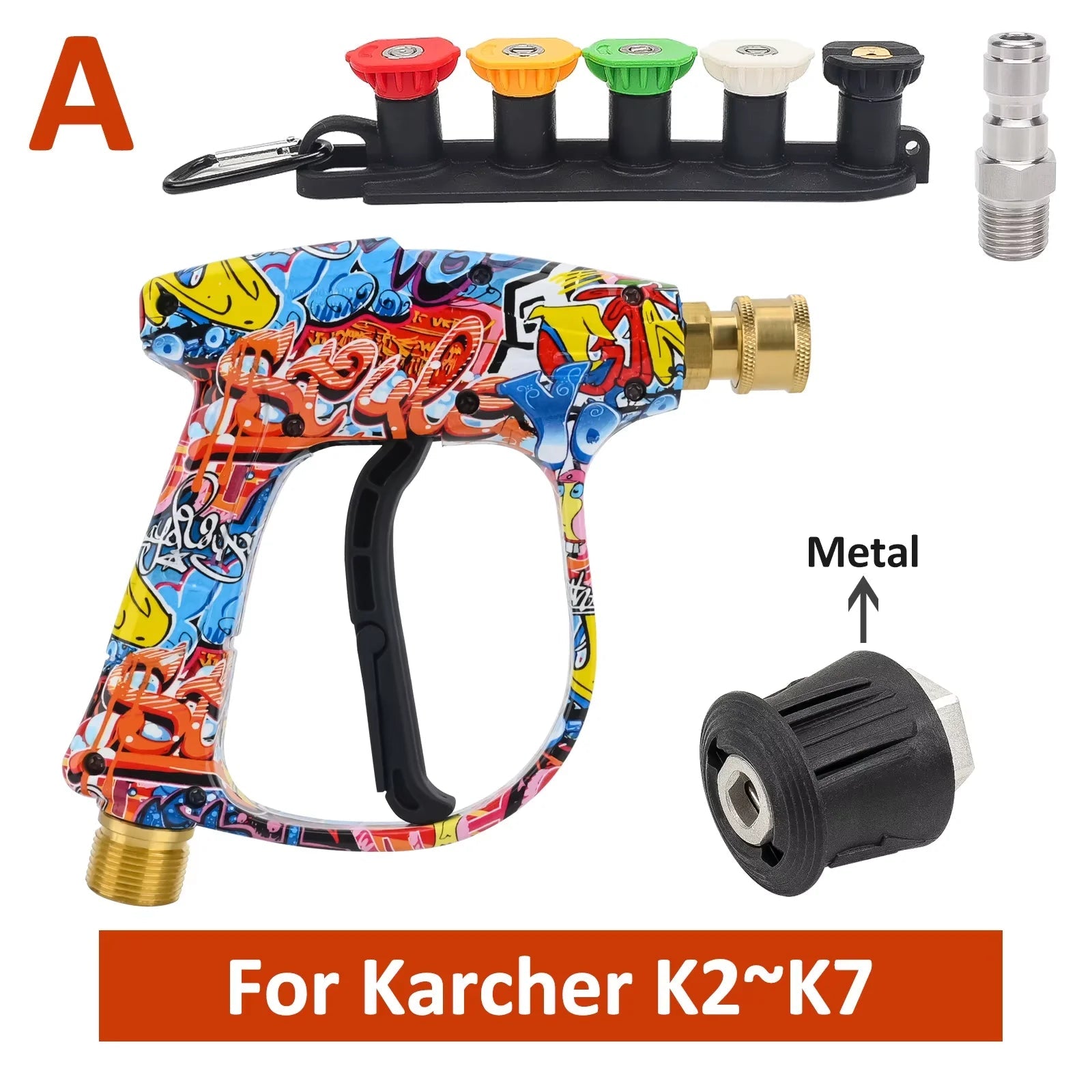 Pressure Washer Water Gun for Car Cleaning Hose Connector For Karcher Nilfisk Parkside Bosch Quick Connector Nozzles CM World