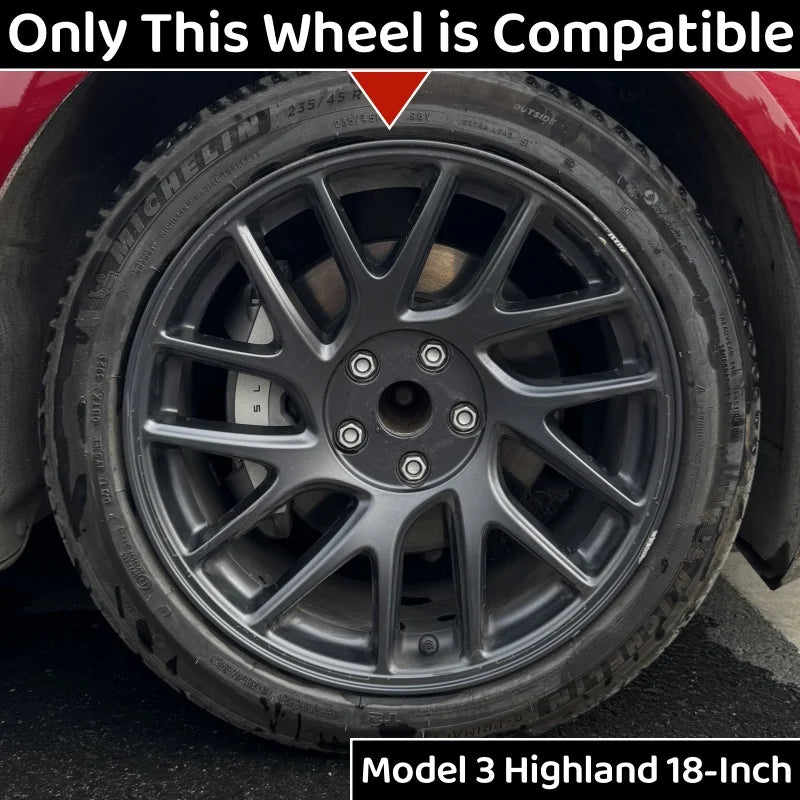 4PCS 18-Inch For Tesla Model 3 Wheel Cover Highland Performance Hub Caps Replacement Wheel Full Rim Cover Accessories 2024-2026