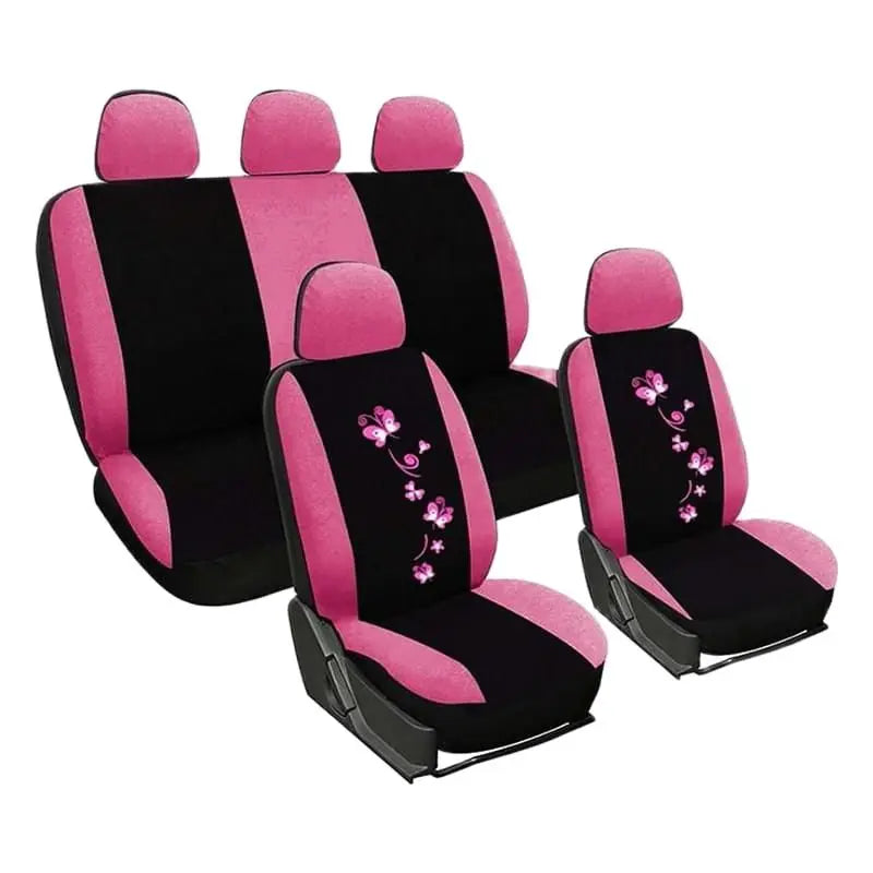 Universal Car covers Car Seat Protect for Men Women Car Seat Covers Butterfly Embroidery Fit Most Car Seats Styling Car Mobile World