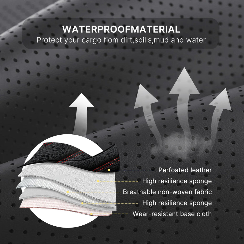 Universal Car Seat Covers for Most Sedans SUVs, Leather Waterproof Airbag Safe, Comfortable Breathable Easy-Clean, Best Gifts