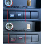 Quick Charge QC3.0 USB Interface Socket Fast Car Charger Auto Phone Charging Adapter Button Fit For Golf 6 MK6