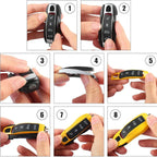 3 Pieces Set of Carbon Fiber Car Key Protection Case Suitable for Porsche Panamera, Macan, Cayenne, 911, 718 (Boxed) CM World