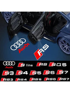 2Pcs Car Door Welcome Light Led HD Projector Lamp Courtesy Lights for Audi Sline S3 S4 S5 S6 S7 RSA3 A5 RS3 RS4 RS5 RS6 RS7 SQ5 CM World
