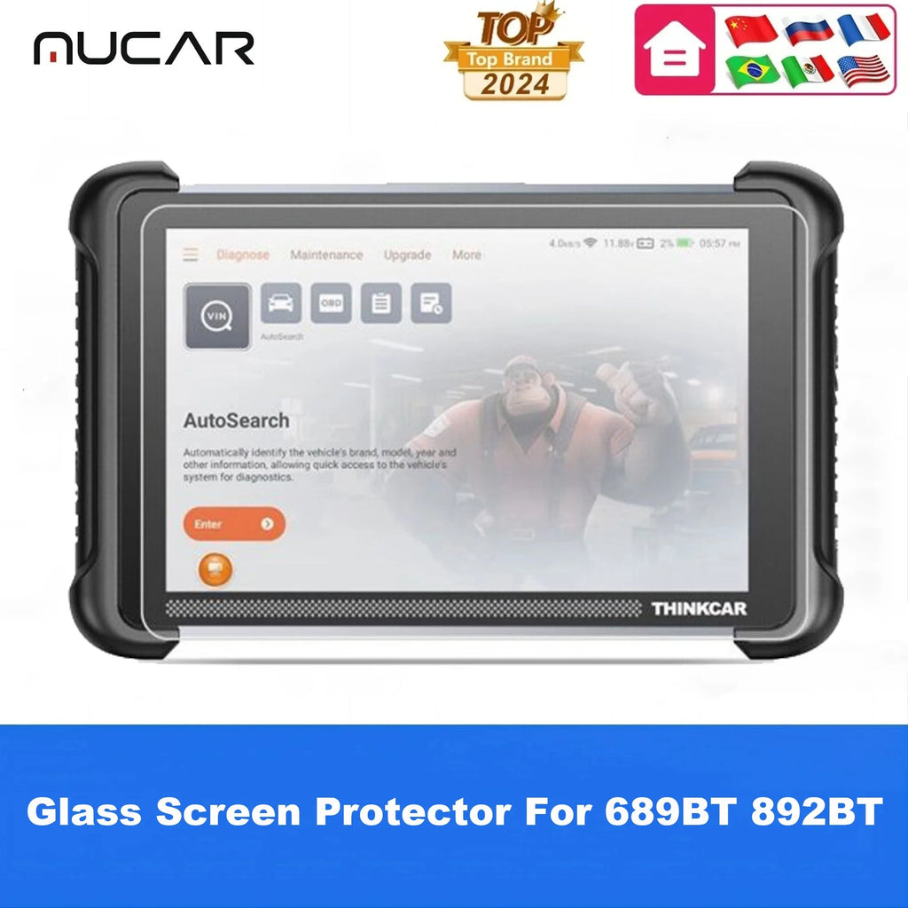 Tempered Glass Screen Protector For THINKCAR Thinkscan 689BT MUCAR 892BT MUCAR VO8 8 inch Diagnostic Tool 9H Screen Protection Car Mobile World
