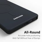 For Samsung Galaxy S25Ultra Magsafe Case S25 S24 S23 Ultra FE S26 S22 Plus A56 A36 A17 Soft Silicone Magnetic Phone Back Cover