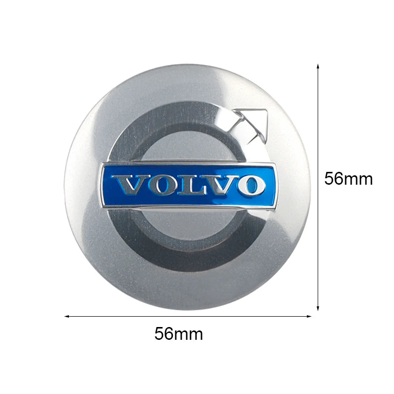 AA-4pcs 56/60mm Car Wheel Center Covers Hub Caps Replacement Emblem Volvo Rdesign T6 AWD C30 C70 S40 S60 S70 S80 S90 V50 V40 T6
