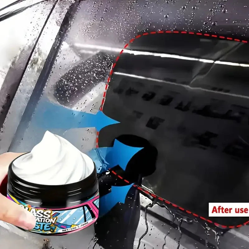 Glass Polishing Compound,Car Windshield Oil Film Remover Deep  Polishing Car Window And Mirror Repair Kit Car Scratch Compound CM World