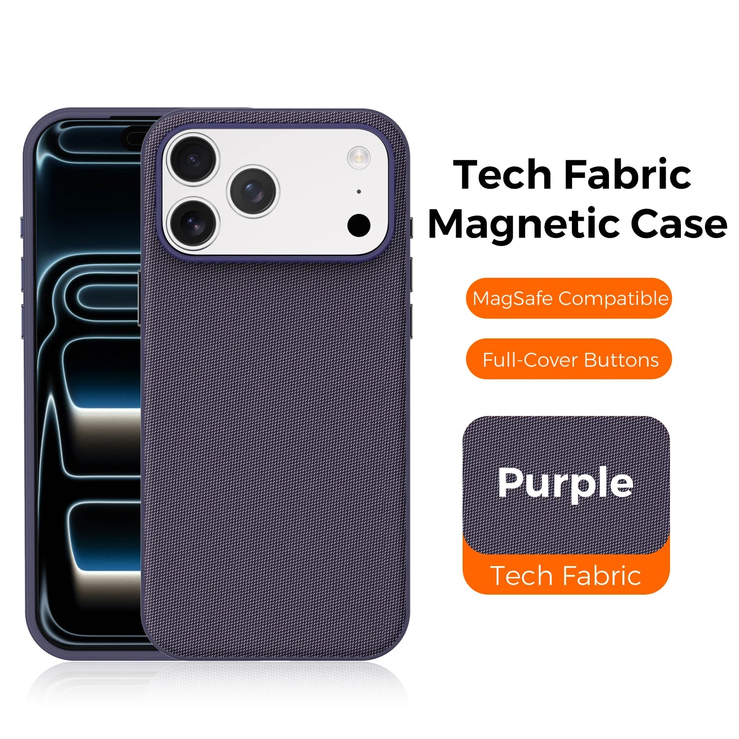 Original Techwoven Fabric For MagSafe Magnetic Phone Case For iPhone 17 Air 16 15 14 13 12 11 Pro Max Soft Shockproof Back Cover Car Mobile World