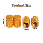 4PCS Car Tire Valve Stems Cap Knurling Style Tire Valve Cap Aluminum Tire Wheel Stem Air Valve Cap Universal Car Accessories CM World