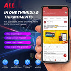 THINKCAR Thinkdiag Mini Bluetooth OBD2 Scanner Diagnostic Tool Full-System Car Scanner Check Engine Light Fault Code Reader Tool Car Mobile World