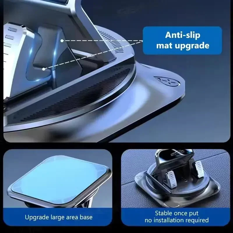 2026 New Car Phone Mount Anti Slip Silicone Dashboard Phone Holder 360-Degree Free Rotation Universal Head-Up Navigation Holder