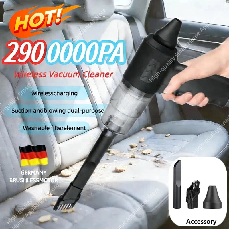 2900000pa Car Wireless High Power Vacuum Cleaner 120W 3-in-1 Portable Handheld For Home Rechargeable Auto Cordless Cleaner 2026 Car Mobile World