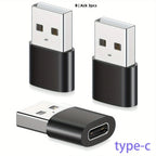 3-Pack USB to USB C Adapter, USB C Female to USB Male Super Fast Charging and OTG Converter Compatible with iPhone 15/14/13/12 P Car Mobile World