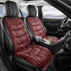 Soft Nappa Leather Car Front Seat Cover Universal Fit Front Seat Cushion Car Accessories Interior Car Front Seat Protector Cover CM World