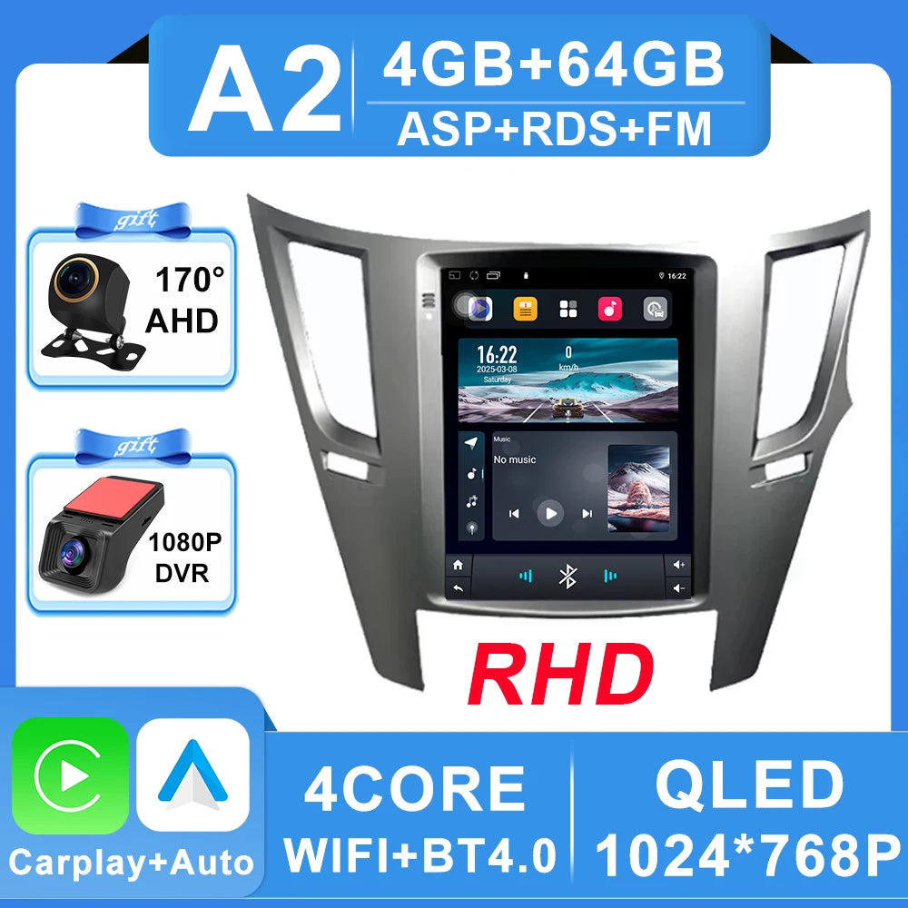 Android 16 Car Radio 9.7 inch For Subaru Outback 4 BR Legacy 5 2009 - 2014 Multimedia Video Player Navigation GPS Stereo Carplay CM World
