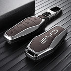 Stylish Zinc Alloy Key Case For BYD Atto 3 Han Tang Song Yuan Smart Car Remote Key Cover Shell Anti‑Scratch Keychain