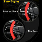 Universal Car Steering Wheel Cover Carbon Fiber Leather Three-dimensional Anti Slip, Timple And Fashionable Car Accessories CM World