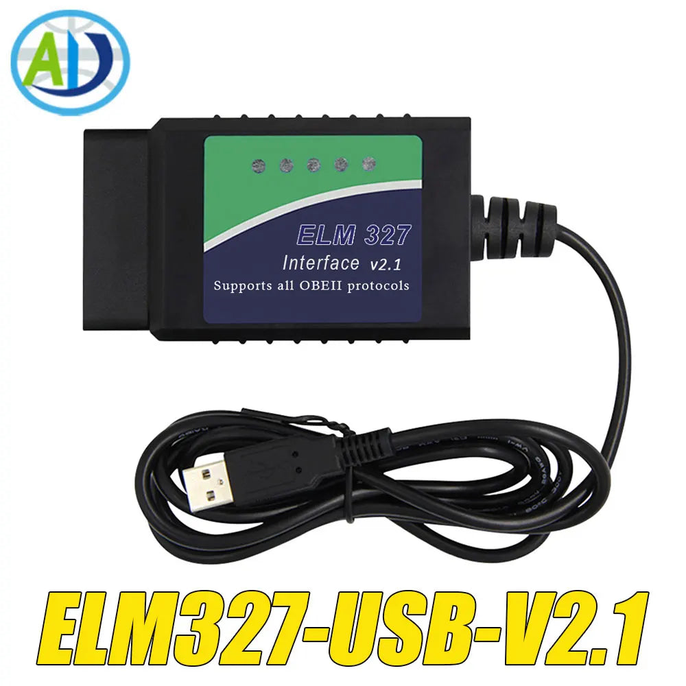 2026 ELM327 V1.5 USB Scanner PIC18F25K80 FTDI FT232RL For Chrysler/Opel/Citroen OBD2 Interface Scanner For ScanTool/MultiEcuScan