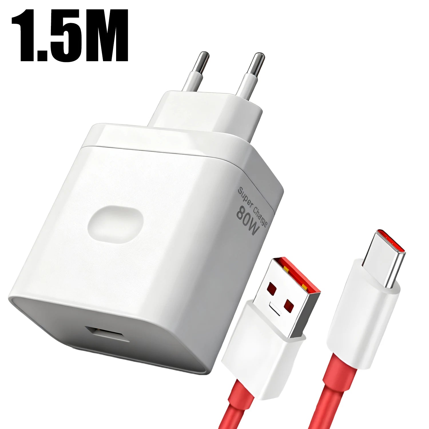 80W Fast Charger Charging Adapter + USB To Type C Charge Cable for Oneplus 13 12 11 10 Pro 13r 12r Nord CE 2 3 4 Lite Ace 5 Pro Car Mobile World