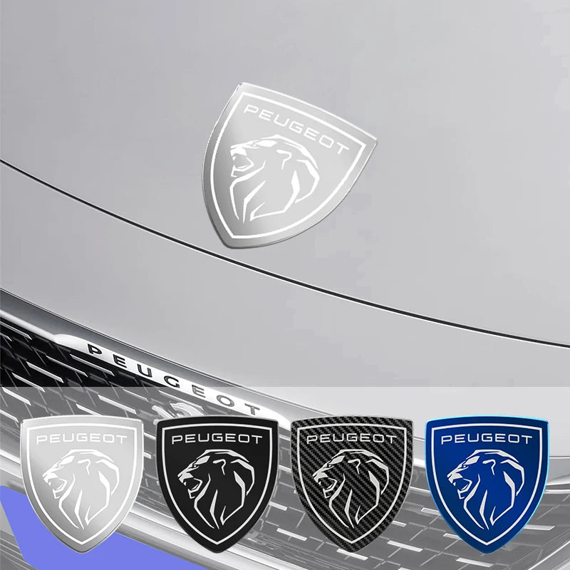 metal Car Front Hood Cover Sticker Rear Tail Emblem Decal for Peugeot 307 206 308 207 406 407 408 508 3008