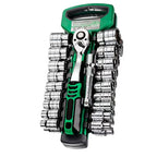 72Drive Socket Set 1/4"-3/8"-1/2", Ratchet Wrench Sockets Compact Sockets for Car Repair Mechanic Tool for Auto Repair