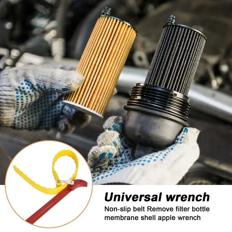 Adjustable Wrench Oil Filter Puller Multipurpose Belt Spanner Chain Jar Lids Cartridge Opener Oil Filters Car Repair Hand Tools