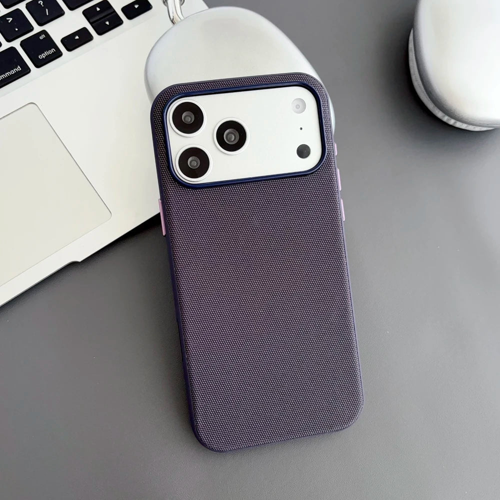 Magnetic TechWoven Case For iPhone 18 17 Pro Max 16 15 14 Plus For Magsafe Wireless Charging Technology Woven Shockproof Cover Car Mobile World