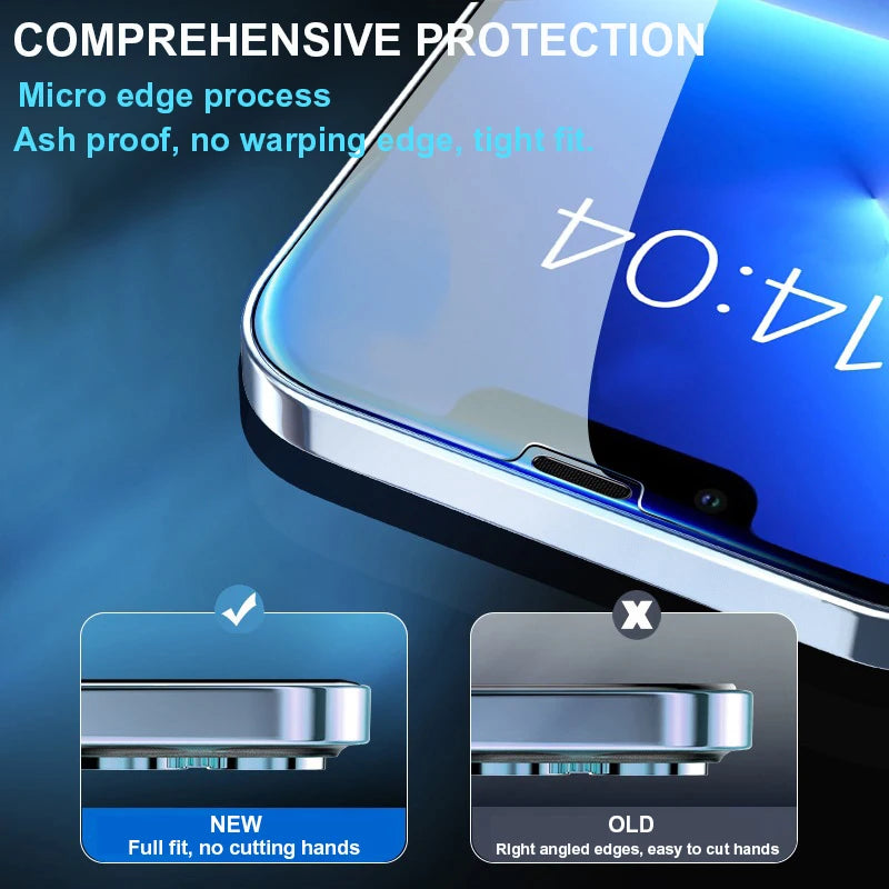 5Pcs Tempered Glass for iPhone 17 16 15 14 13 12 Pro Max Screen Protector for iPhone 12 13 Mini 14 Plus 14 Pro Glass Car Mobile World