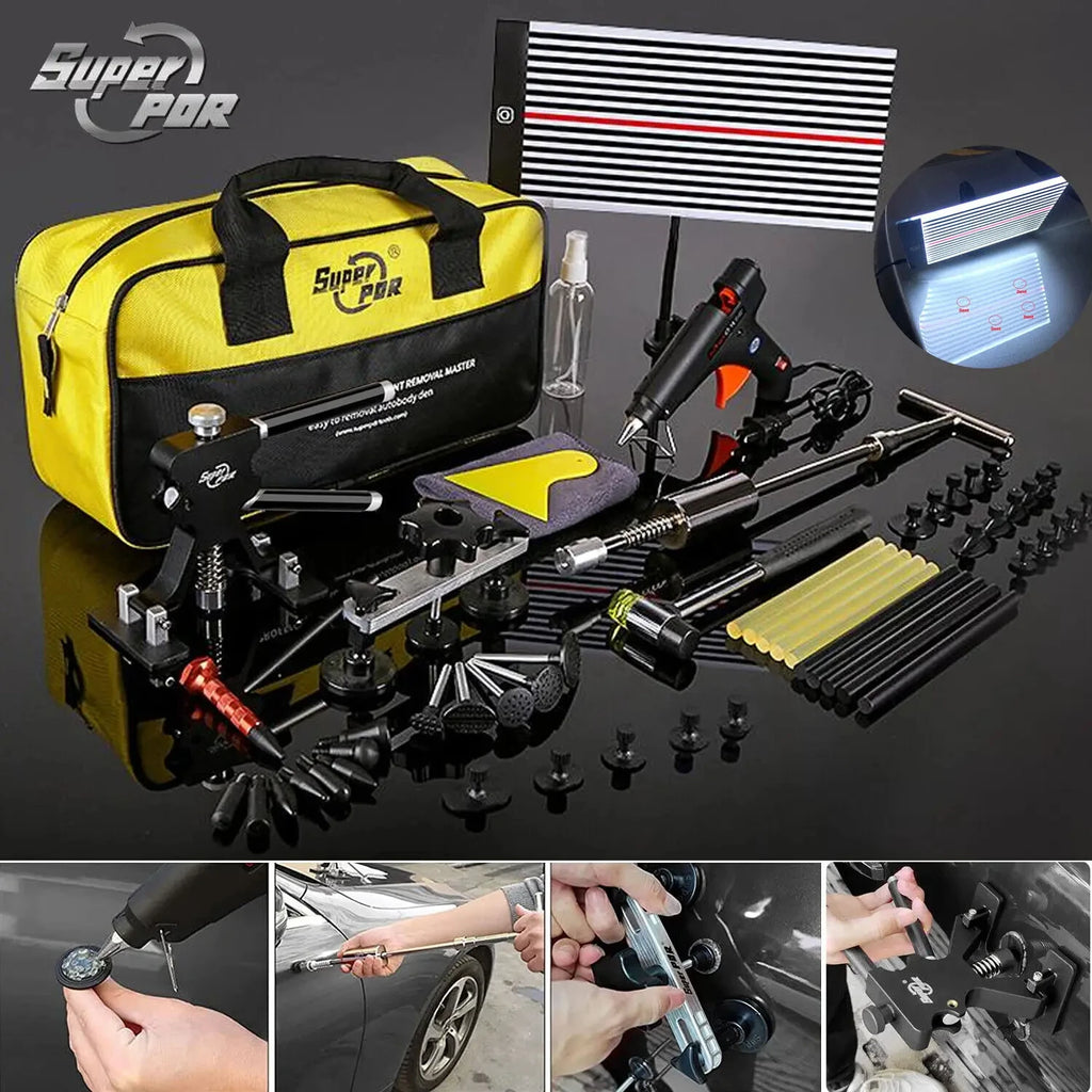 Super PDR Paint-free Dent Repair Tool Professional Dent Repair Tool  Suction Cup Dent Puller Tool Set Car Hail Dent Removal Kit CM World