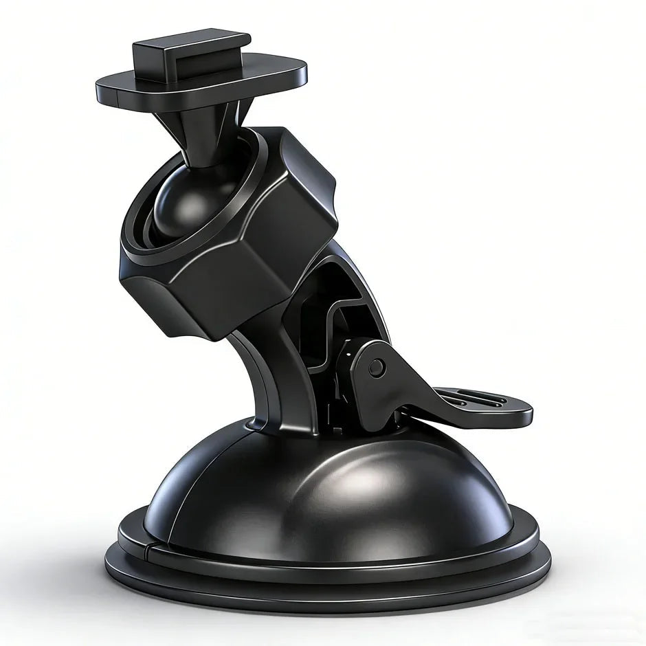 Universal 360° Rotating Suction Cup Mount for Action Camera, Car DVR on Windshield - Secure Holder Bracket for Driving Recording CM World