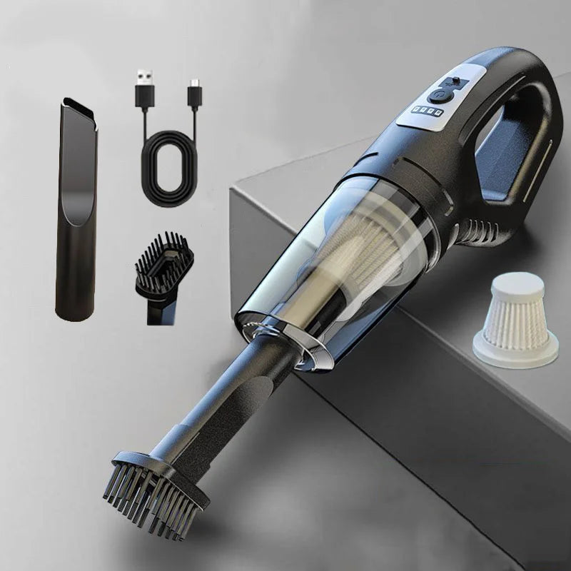120W Portable Car Vacuum Cleaner USB Charging Handheld Cordless Vacuum Cleaner Powerful Suction for Auto Home Office Pet Hair Car Mobile World