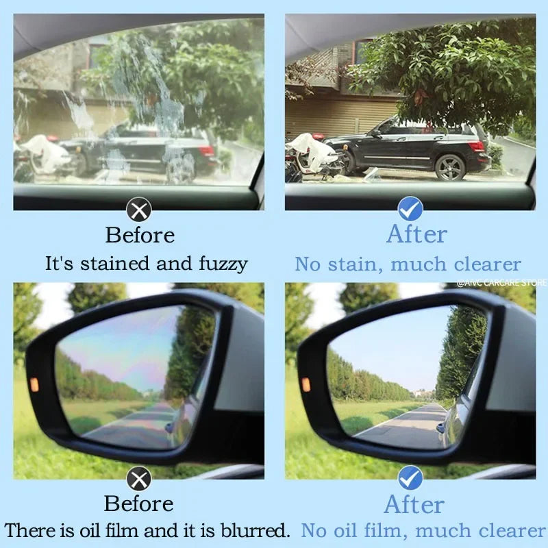 AIVC Car Glass Film Remover Windshield Cleaner Glass Film Coating Glass Oil Paste Film Emoval Cream Clean Stains Auto Detailing