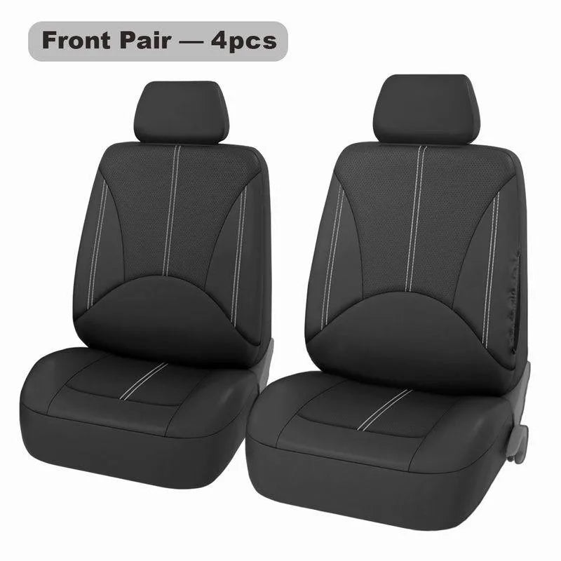 Universal 5-Seats Car Seat Cover Elastic Breathable leather Comfort Fit for most Cars CM World