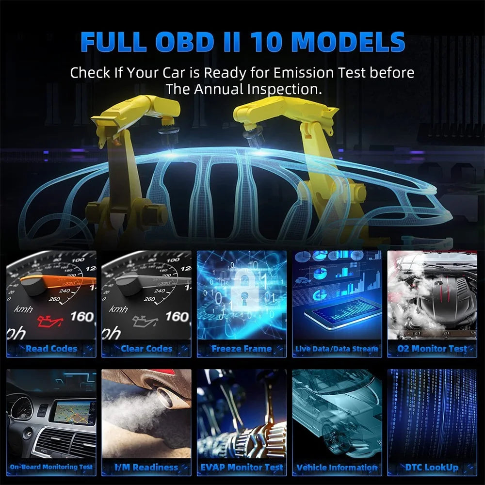 OBD2 Scanner All System Active Testing ECU Coding OBD2 Newest FOXWELL NT510 Elite Car Code Reader Diagnostic Tool Free Update