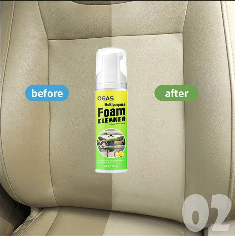 Car Interior Cleaner Agent Ceiling Cleaner Leather Flannel Woven Fabric Water Free Multipurpose Auto Dash Cleaning Tool 120ML
