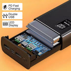 66W 20000mAh Fast Charger Power Bank Portable Battery Charger USB Two-way Quick Charging for iPhone Xiaomi Huawei Samsung Car Mobile World