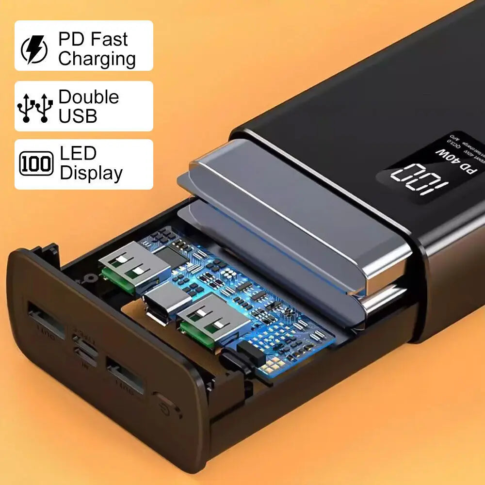 66W 20000mAh Fast Charger Power Bank Portable Battery Charger USB Two-way Quick Charging for iPhone Xiaomi Huawei Samsung Car Mobile World