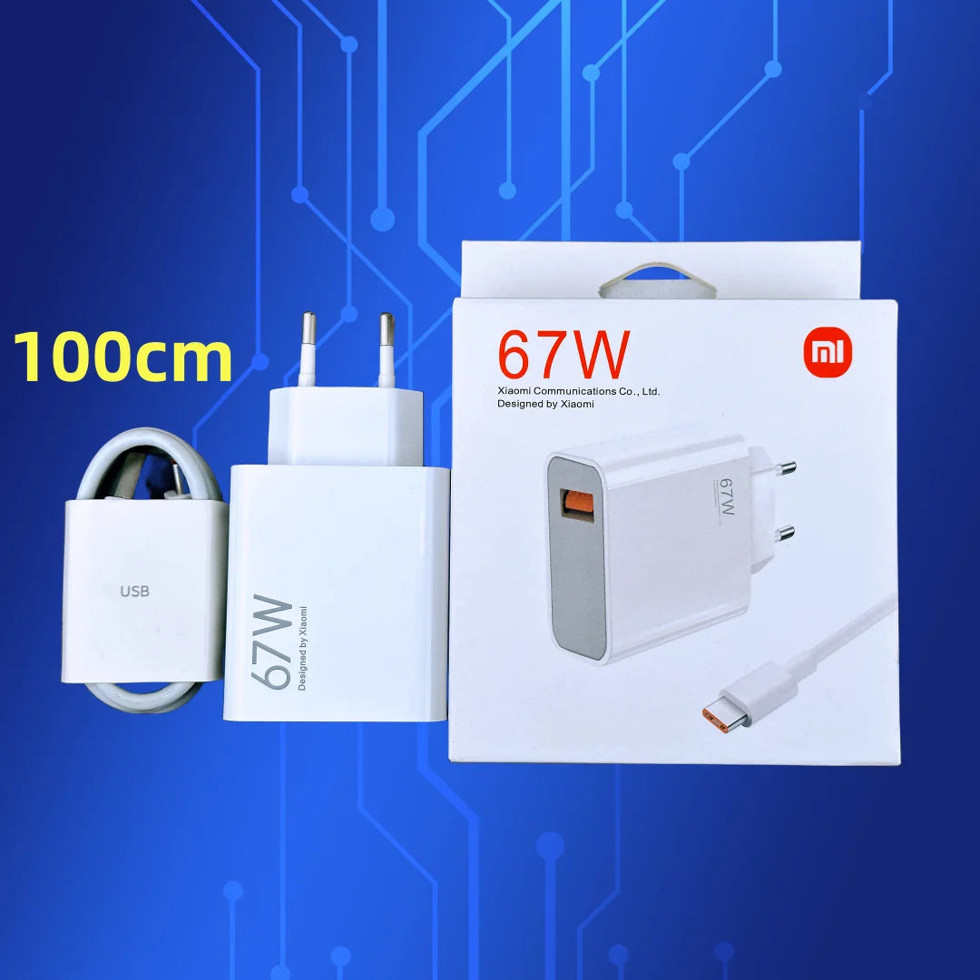 67w Xiaomi Original Charger Turbo Charge Gan EU Adapter 6A Usb Type C Cable For Poco x5 F5 Pro Mi 13 Lite Mix Fold 3 2 Phone Car Mobile World