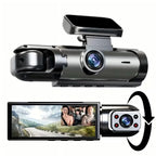 Dual Camera Car Dash Cam 1080P with IR Night Vision, Front and Rear Recording, Wide Angle & Loop Recording DVR
